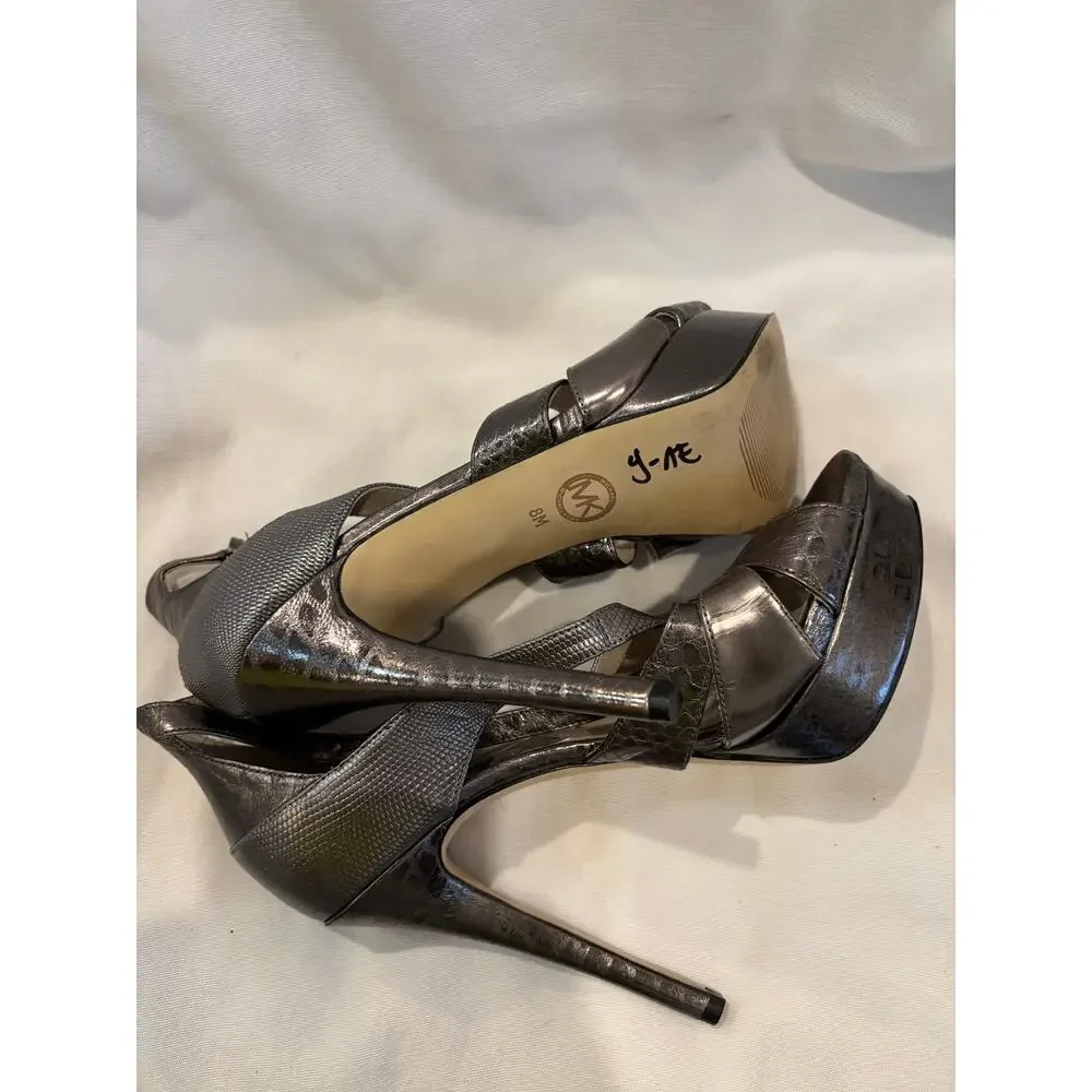 Michael Kors Platform Sandals High Heels Size 8 READ